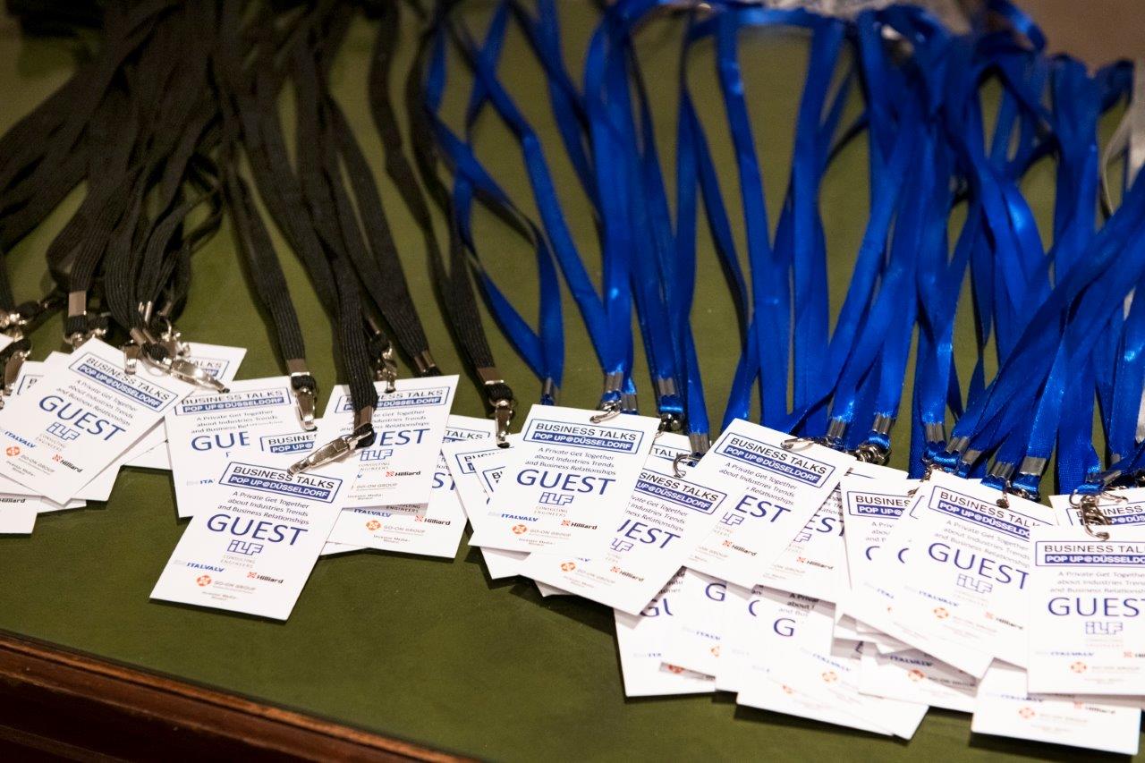 Guest badges prepared for Go-on Annual Meeting attendees